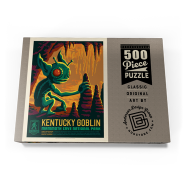 Darstellung des Puzzle Motivs Legends Of The National Parks: Mammoth Cave's Kentucky Goblin, Vintage Poster 500 Puzzle Schachtel Ansicht3