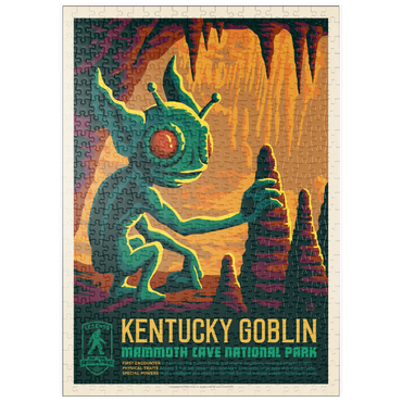 Darstellung des Puzzle Motivs puzzleplate Legends Of The National Parks: Mammoth Cave's Kentucky Goblin, Vintage Poster 500 Puzzle