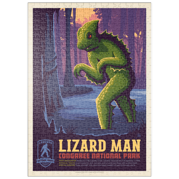 Darstellung des Puzzle Motivs puzzleplate Legends Of The National Parks: Congaree's Lizard Man, Vintage Poster 500 Puzzle