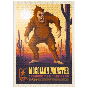 Darstellung des Puzzle Motivs puzzleplate Legends Of The National Parks: Saguaro's Mogollon Monster, Vintage Poster 1000 Puzzle