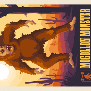 Darstellung des Puzzle Motivs Legends Of The National Parks: Saguaro's Mogollon Monster, Vintage Poster 1000 Puzzle 3D Modell