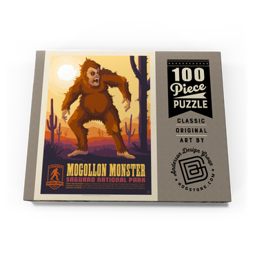 Darstellung des Puzzle Motivs Legends Of The National Parks: Saguaro's Mogollon Monster, Vintage Poster 100 Puzzle Schachtel Ansicht3