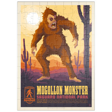 Darstellung des Puzzle Motivs puzzleplate Legends Of The National Parks: Saguaro's Mogollon Monster, Vintage Poster 100 Puzzle