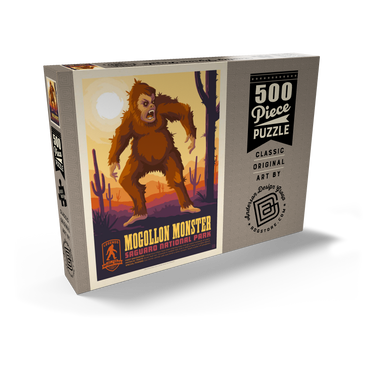 Darstellung des Puzzle Motivs Legends Of The National Parks: Saguaro's Mogollon Monster, Vintage Poster 500 Puzzle Schachtel Ansicht2