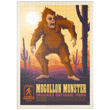 Darstellung des Puzzle Motivs puzzleplate Legends Of The National Parks: Saguaro's Mogollon Monster, Vintage Poster 500 Puzzle