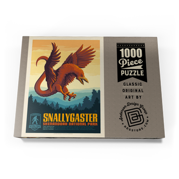 Darstellung des Puzzle Motivs Legends Of The National Parks: Shenandoah's Snallygaster, Vintage Poster 1000 Puzzle Schachtel Ansicht3