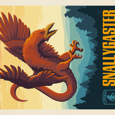 Darstellung des Puzzle Motivs Legends Of The National Parks: Shenandoah's Snallygaster, Vintage Poster 1000 Puzzle 3D Modell