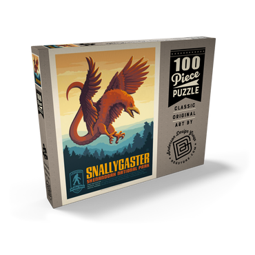 Darstellung des Puzzle Motivs Legends Of The National Parks: Shenandoah's Snallygaster, Vintage Poster 100 Puzzle Schachtel Ansicht2