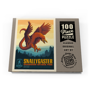 Darstellung des Puzzle Motivs Legends Of The National Parks: Shenandoah's Snallygaster, Vintage Poster 100 Puzzle Schachtel Ansicht3