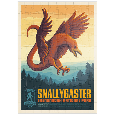 Darstellung des Puzzle Motivs puzzleplate Legends Of The National Parks: Shenandoah's Snallygaster, Vintage Poster 100 Puzzle