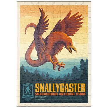 Darstellung des Puzzle Motivs puzzleplate Legends Of The National Parks: Shenandoah's Snallygaster, Vintage Poster 200 Puzzle