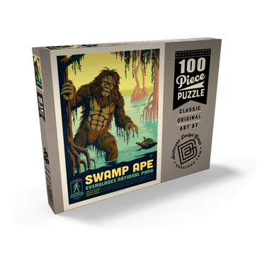 Darstellung des Puzzle Motivs Legends Of The National Parks: Everglade's Swamp Ape, Vintage Poster 100 Puzzle Schachtel Ansicht2