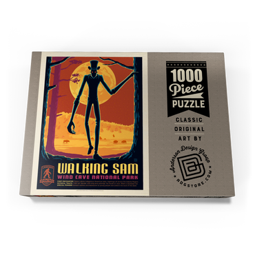 Darstellung des Puzzle Motivs Legends Of The National Parks: Wind Cave's Walking Sam, Vintage Poster 1000 Puzzle Schachtel Ansicht3