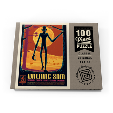 Darstellung des Puzzle Motivs Legends Of The National Parks: Wind Cave's Walking Sam, Vintage Poster 100 Puzzle Schachtel Ansicht3