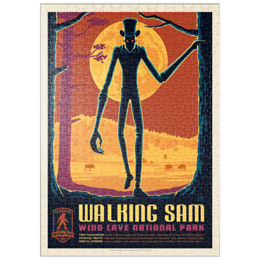 Darstellung des Puzzle Motivs puzzleplate Legends Of The National Parks: Wind Cave's Walking Sam, Vintage Poster 500 Puzzle