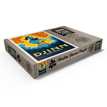 Darstellung des Puzzle Motivs Mythical Creatures: Djinn (Saudi Arabia), Vintage Poster 1000 Puzzle Schachtel Ansicht1