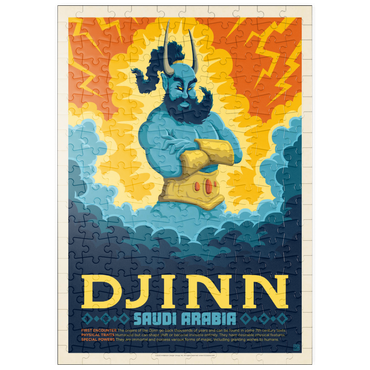 Darstellung des Puzzle Motivs puzzleplate Mythical Creatures: Djinn (Saudi Arabia), Vintage Poster 200 Puzzle