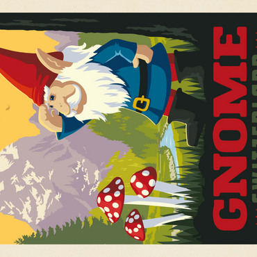 Darstellung des Puzzle Motivs Mythical Creatures: Gnome (Switzerland), Vintage Poster 1000 Puzzle 3D Modell