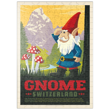 Darstellung des Puzzle Motivs puzzleplate Mythical Creatures: Gnome (Switzerland), Vintage Poster 200 Puzzle