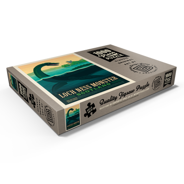 Darstellung des Puzzle Motivs Mythical Creatures: Loch Ness Monster, Vintage Poster 1000 Puzzle Schachtel Ansicht1