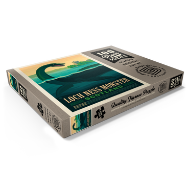 Darstellung des Puzzle Motivs Mythical Creatures: Loch Ness Monster, Vintage Poster 100 Puzzle Schachtel Ansicht1