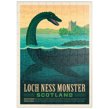 Darstellung des Puzzle Motivs puzzleplate Mythical Creatures: Loch Ness Monster, Vintage Poster 100 Puzzle