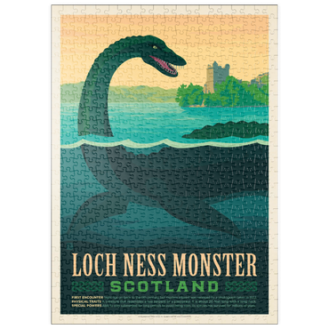 Darstellung des Puzzle Motivs puzzleplate Mythical Creatures: Loch Ness Monster, Vintage Poster 500 Puzzle
