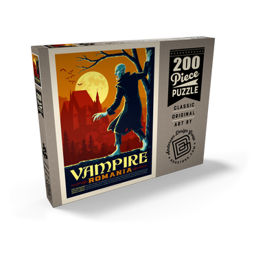 Darstellung des Puzzle Motivs Mythical Creatures: Vampire (Romania), Vintage Poster 200 Puzzle Schachtel Ansicht2