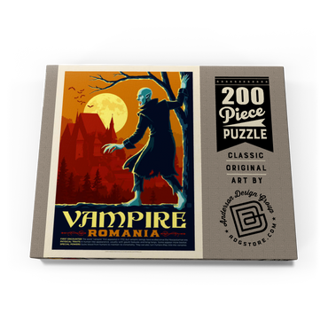 Darstellung des Puzzle Motivs Mythical Creatures: Vampire (Romania), Vintage Poster 200 Puzzle Schachtel Ansicht3