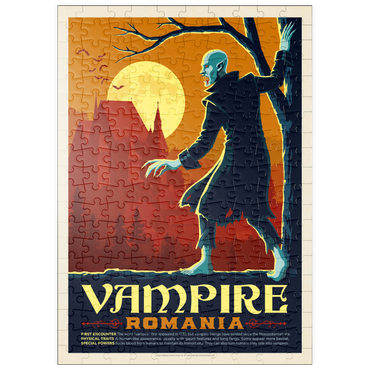Darstellung des Puzzle Motivs puzzleplate Mythical Creatures: Vampire (Romania), Vintage Poster 200 Puzzle