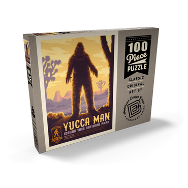 Darstellung des Puzzle Motivs Legends Of The National Parks: Joshua Tree's Yucca Man, Vintage Poster 100 Puzzle Schachtel Ansicht2