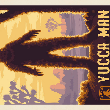 Darstellung des Puzzle Motivs Legends Of The National Parks: Joshua Tree's Yucca Man, Vintage Poster 100 Puzzle 3D Modell