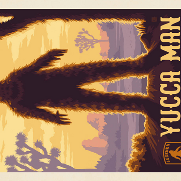 Darstellung des Puzzle Motivs Legends Of The National Parks: Joshua Tree's Yucca Man, Vintage Poster 200 Puzzle 3D Modell