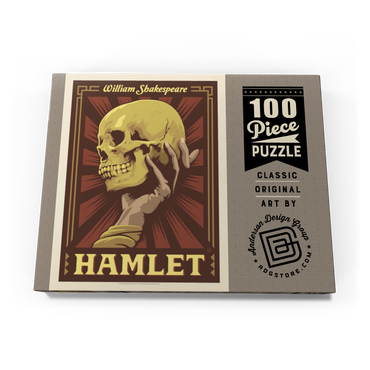 Darstellung des Puzzle Motivs Hamlet: William Shakespeare, Vintage Poster 100 Puzzle Schachtel Ansicht3