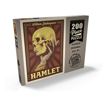 Darstellung des Puzzle Motivs Hamlet: William Shakespeare, Vintage Poster 200 Puzzle Schachtel Ansicht2