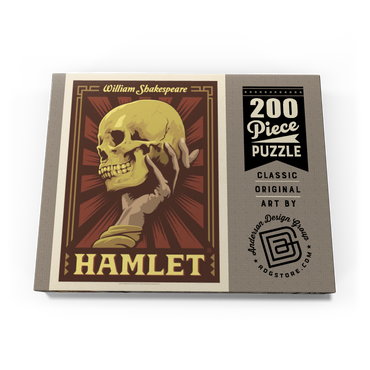 Darstellung des Puzzle Motivs Hamlet: William Shakespeare, Vintage Poster 200 Puzzle Schachtel Ansicht3