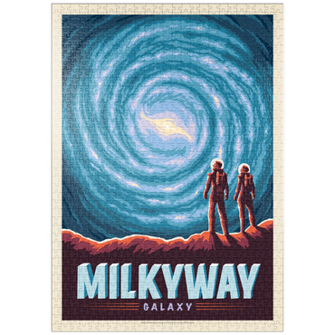 Darstellung des Puzzle Motivs puzzleplate Milky Way Galaxy, Vintage Poster 1000 Puzzle