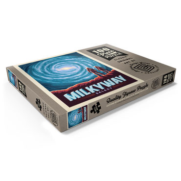 Darstellung des Puzzle Motivs Milky Way Galaxy, Vintage Poster 100 Puzzle Schachtel Ansicht1