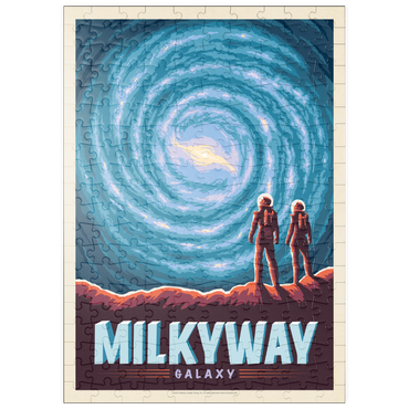 Darstellung des Puzzle Motivs puzzleplate Milky Way Galaxy, Vintage Poster 200 Puzzle