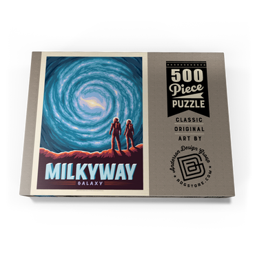 Darstellung des Puzzle Motivs Milky Way Galaxy, Vintage Poster 500 Puzzle Schachtel Ansicht3