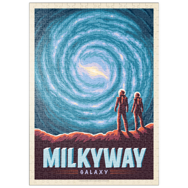 Darstellung des Puzzle Motivs puzzleplate Milky Way Galaxy, Vintage Poster 500 Puzzle