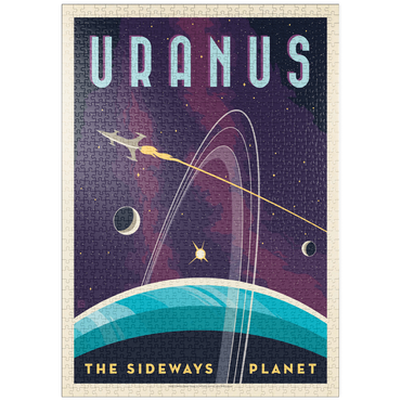 Darstellung des Puzzle Motivs puzzleplate Uranus: The Sideways Planet, Vintage Poster 1000 Puzzle