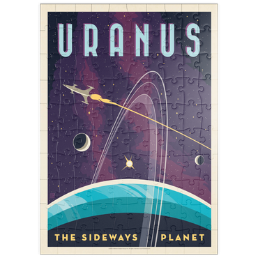 Darstellung des Puzzle Motivs puzzleplate Uranus: The Sideways Planet, Vintage Poster 100 Puzzle