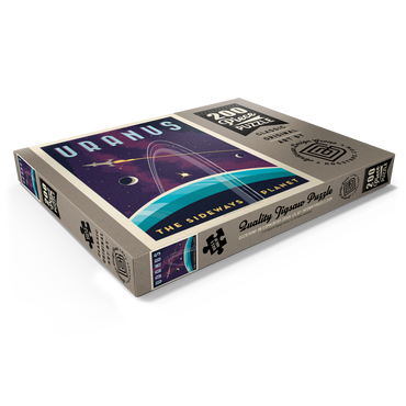 Darstellung des Puzzle Motivs Uranus: The Sideways Planet, Vintage Poster 200 Puzzle Schachtel Ansicht1