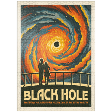 Darstellung des Puzzle Motivs puzzleplate Black Hole: An Irresistible Attraction, Vintage Poster 1000 Puzzle