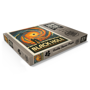 Darstellung des Puzzle Motivs Black Hole: An Irresistible Attraction, Vintage Poster 100 Puzzle Schachtel Ansicht1