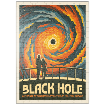 Darstellung des Puzzle Motivs puzzleplate Black Hole: An Irresistible Attraction, Vintage Poster 200 Puzzle