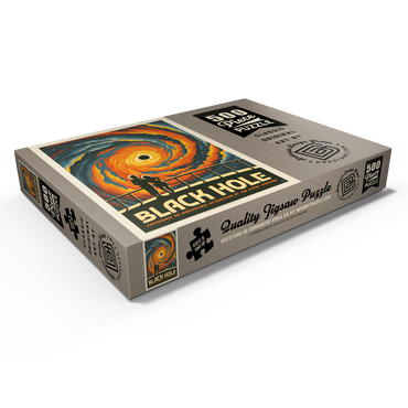Darstellung des Puzzle Motivs Black Hole: An Irresistible Attraction, Vintage Poster 500 Puzzle Schachtel Ansicht1