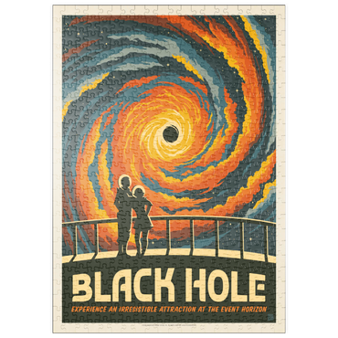 Darstellung des Puzzle Motivs puzzleplate Black Hole: An Irresistible Attraction, Vintage Poster 500 Puzzle