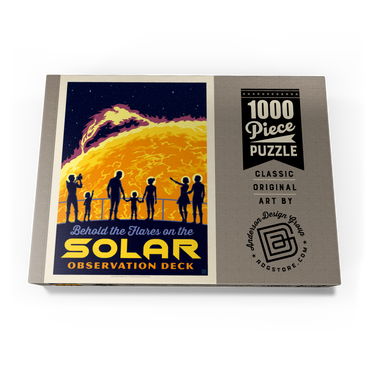 Darstellung des Puzzle Motivs Solar Flare, Vintage Poster 1000 Puzzle Schachtel Ansicht3